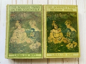 Lot Set of 2 The Bobbsey Twins In The Country & Meadow Brook 1907 Antique Books - Picture 1 of 7