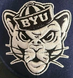 Zephyr  BYU Cougars  Flat Bill SnapBack Hat New Blue Hat Black Bill  - Picture 1 of 6