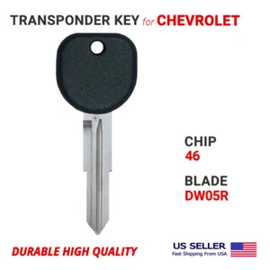 Transponder Key For Chevrolet DW05R Chip Philips 46 B114-PT - Picture 1 of 1