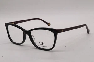 NEW CAROLINA HERRERA VHE806K COL.0700 BLACK BLUE BORDEAUX AUTHENTIC EYEGLASSES - - Picture 1 of 3