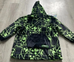 KIDS MINECRAFT REVERSIBLE SNUDDIE OODIE HOODIE SIZE S-M (122-140CM) BNWT GIFT - Picture 1 of 16