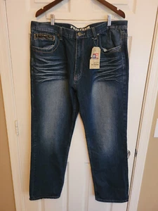 NEW Phat Farm Men's Jeans Size 42 x 32 Slim Fit Blue Denim Streetwear - Picture 1 of 15