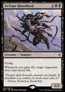 MTG: Defiant Bloodlord - Battle for Zendikar - Magic Card - Picture 1 of 1