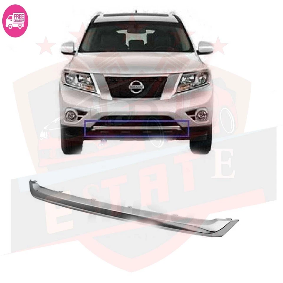 New NISSAN PATHFINDER Fits 2013-2016 Front Bumper Trim Molding Chrome NI1044108 Foto 1 de 1