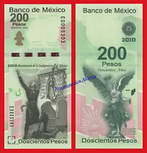 MEJICO MEXICO 200 Pesos 2010 Conmemorativo Independencia Pick 129e SC / UNC - Imagen 1 de 1