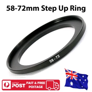 58-72 mm 58mm to 72mm 58mm-72mm Step-Up Stepping Up Ring Filter Adapter - Picture 1 of 2