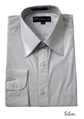 Camisa de vestir básica para hombre, mezcla de algodón de Milano Moda, estilo SG02 Foto 1 de 2