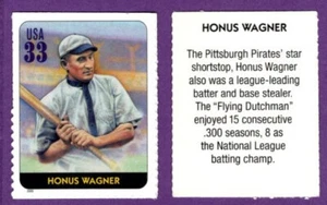 Honus Wagner Pittsburgh Pirates 2000 USPS Legends of Baseball 33 Cent Stamp - Picture 1 of 1