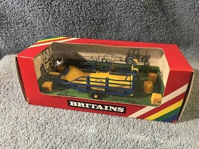 Trineo de pacas vintage 1980 Britains Farm Models #9557 sin usar, en caja (dd) Foto 1 de 4