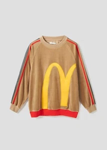 [Graniph] McDonald's McDonald's | Felpa Velvet Track Beige Taglia: S JP NUOVA - Foto 1 di 10