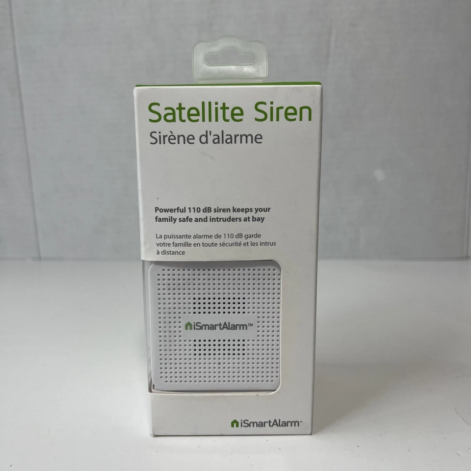 New iSmartAlarm Satellite Siren AS3 110db Adjustable Volume Alexa Compatible - Image 1 of 4