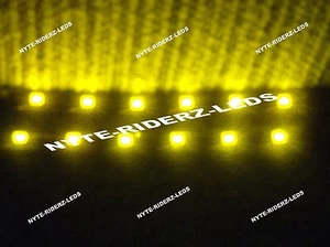 YELLOW 5050 SMD LED STRIPS PAIR OF 6 INCH STRIPS FITS ALL SMART BMW VOLVO - Imagen 1 de 2