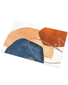 Shag Door Mats Bath Rugs Mid Century Burnt Orange Terracotta Block,Soft Doorm... - Bild 1 von 2