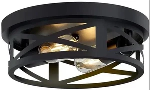 Schwarze Unterputz Deckenleuchten - runde verstellbare drehbare Kappe - Bild 1 von 5