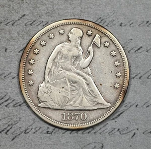 1870 Seated Liberty Dollar Details #EWW9 - Picture 1 of 2