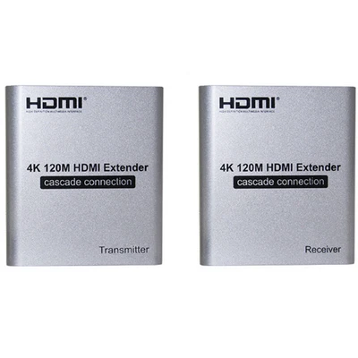 4K 120M HDMI Extender Cascade Connection over Cat5e/6 RJ45 Cable HDMI Splitter B - Image 1 of 4