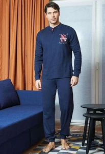 Pigiama uomo in jersey di cotone caldo Navigare 141506 - Picture 1 of 2