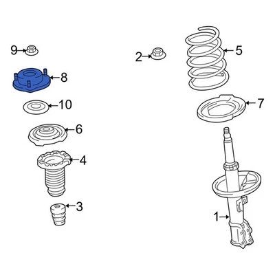 For Lexus RX450h 2010-2015 Lexus 486090E050 Front Suspension Strut Mount - Изображение 1 из 2