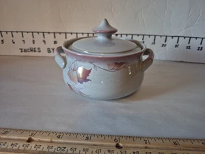 Zuccheriera Denby Twilight con coperchio - floreale - gres vintage usata in ottime condizioni - Foto 1 di 12
