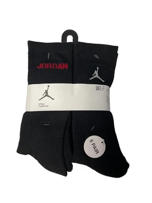 Calcetines Air Jordan Big Kids Legend Crew 6 pares negros gimnasio rojos BJ0343 023 Foto 1 de 4