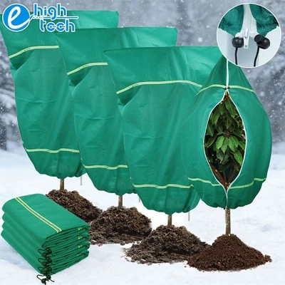 4 PIEZAS Cubiertas para plantas de invierno Protección contra la congelación Reutilizables Exterior Árbol Maceta Paño contra escarcha Foto 1 de 4
