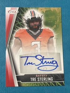 2022 SAGE High Series Auto Red Tre Sterling #A-TS2 Auto College Football Card - Picture 1 of 2