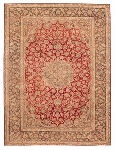 Traditional Vintage Hand-Knotted Carpet 9'7" x 12'10" Wool Area Rug - Picture 1 of 9