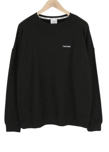 Calvin Klein Uomo Felpa Nero XL Pullover Girocollo Ricamato Anteriore Logo - Foto 1 di 10