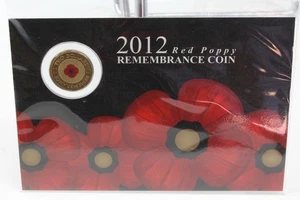 2012 Australia $2 Red Poppy Remembrance Coin On Sherwood Card - Picture 1 of 2