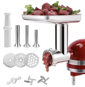 Stainless Steel Food Grinder Attachment for KitchenAid Mixers, Dishwasher Saf... - Picture 1 of 9
