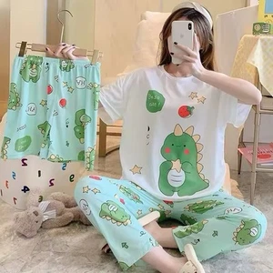 Set 3 Pc Printed Trouser Pajamas Homewear Suit for Women Autumn and Winter SM - Picture 1 of 1