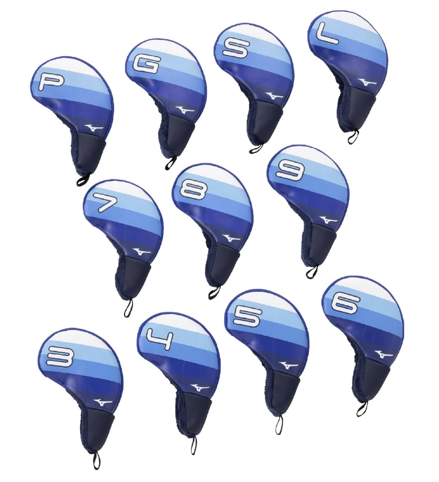 MIZUNO Golf Men's Iron 11pcs Set Head Cover Tour Series White Blue 5LGH2514