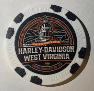 Harley Davidson Poker Chip HD West Virginia in South Charleston WV CLOSED8-30-25 - Bild 1 von 2