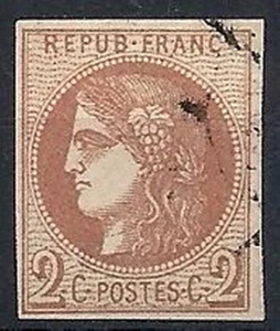 1870-71 FRANCIA USATO CERERE 2 CENT - FR004 - Picture 1 of 1