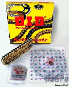 KTM Freeride E E-SX / E-XC - DID juego de cadena chain kit VX3 520 G&B dorado - Imagen 1 de 1