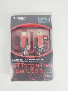 Vibe HDMI 6' Tangle-Free Fiber Cable With Ethernet High Speed New - Bild 1 von 3