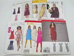 6 Misses Sewing Patterns Size 6-14 Uncut Easy Top Dress Coat Skirt Bag Belt - Picture 1 of 11