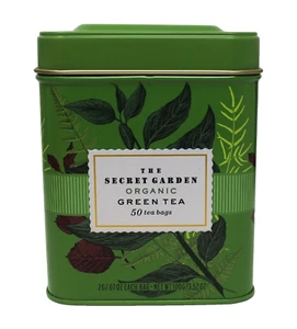 Bio Grüntee Secret Garden 50 Teebeutel Wiederverwendbare Dose Ablaufdatum 4/27 Neu - Bild 1 von 1