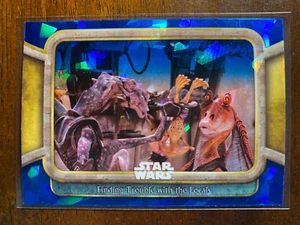 2024 Star Wars Topps Chrome Sapphire Phantom Menace #34 Finding Trouble Locals - Picture 1 of 2
