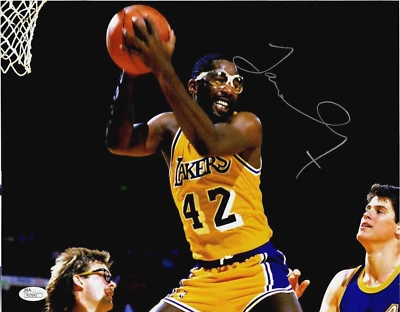 James Worthy Signed 11x14 Photo w/ JSA COA #P17042 Los Angeles Lakers LA - Image 1 of 2