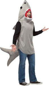 Funny Sand Shark Halloween Costume Adult Men Women Gray Fish Jaws New One Size