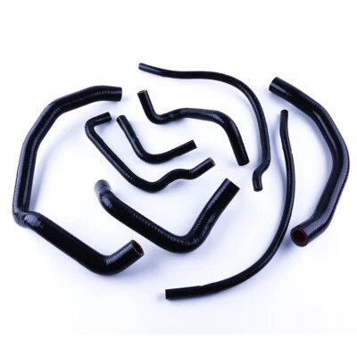 Kit de mangueras de refrigerante de silicona negras para Honda CBR 600 F4 / CBR 600 F4i 1999-2002 Foto 1 de 4