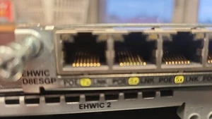 Tested Cisco EHWIC-D-8ESG-P Gigabit EtherSwitch EHWIC Switch - 8 Ports 1Gbps POE - Picture 1 of 3