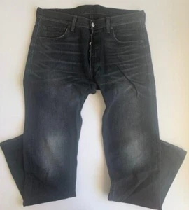 Levi's 501 Faded Black Button Fly Men's Denim Jeans 34x34 - Very Good Condition - Picture 1 of 3