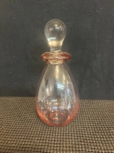 Cranberry Art Glass Perfume Decanter    7.5”H x 3”W - Picture 1 of 3