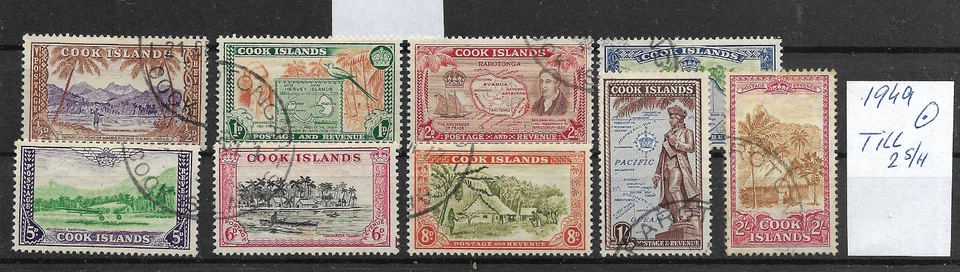 Cook Islands @  1949 SG150/158 KGVI: Definitives Used  NICE PRICED @ GB985 - Image 1 of 1