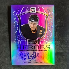 2014-15 ITG Leaf Metal Heroes Prismatic Purple #MHRB1 Raymond Bourque #2/5