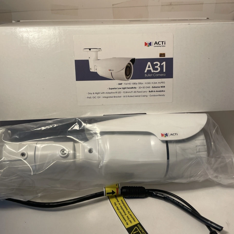 3 ACTi Bullet Camera A31 Dummy/Fake Cameras All 3 Have Inside Hardware Remove - Image 1 of 4