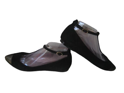 BELLE SIGERSON MORRISON ZAPATOS PLANOS DE BALLET DE GAMUZA NEGROS PARA MUJER EE. UU. 7,5B LO ÚLTIMO GRATIS S/H Foto 1 de 4