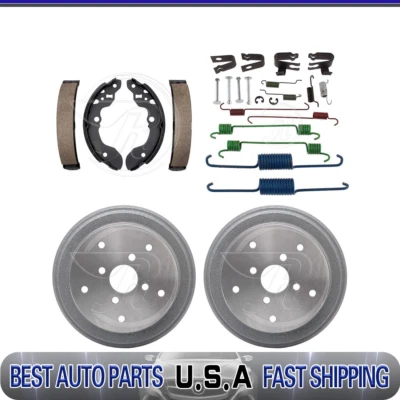 Tambores de freno traseros y zapatas de freno y kit de herrajes para Geo Tracker 1991-1995 Foto 1 de 4
